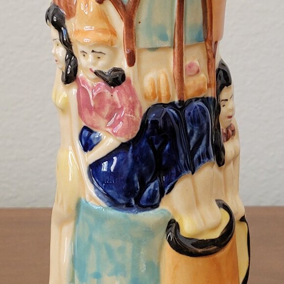 Vintage 1950s Tiki Style Figural Tropical Vase Mid Century Japanese Pottery 8” - Picture 8 of 12